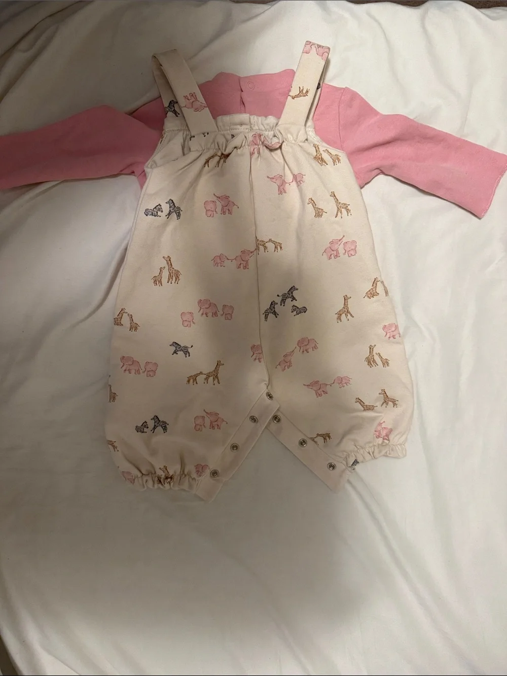 Mayoral Pink and Cream Baby Matching Set with Animal Print